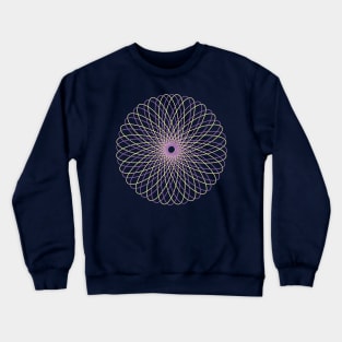 Purple and Yellow Spirograph Crewneck Sweatshirt